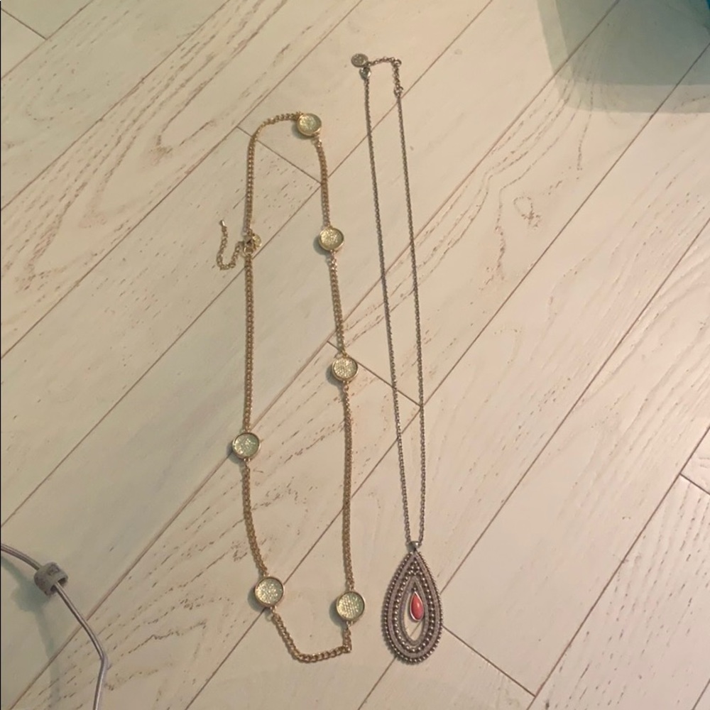 Gold long necklaces